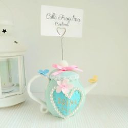 Adorable felt teapot place card holder