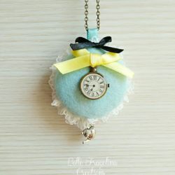 Adorable felt macaron necklace