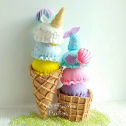 Felt ice cream handmade