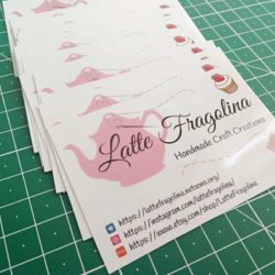 business card latte fragolina